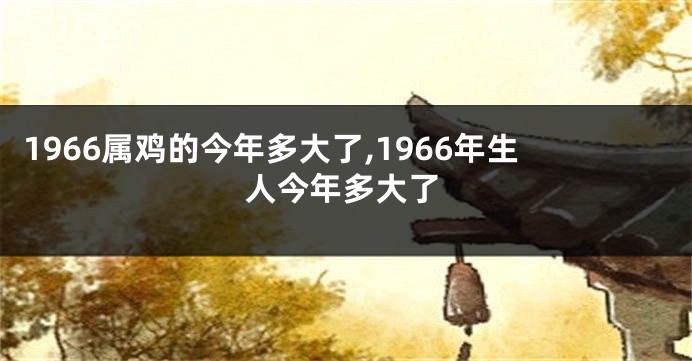 1966属鸡的今年多大了,1966年生人今年多大了