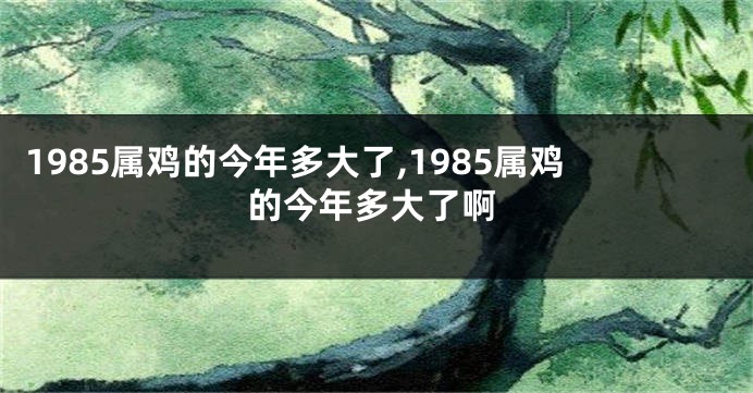 1985属鸡的今年多大了,1985属鸡的今年多大了啊