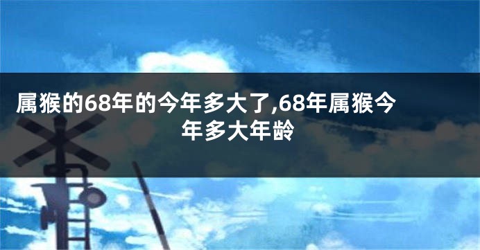 属猴的68年的今年多大了,68年属猴今年多大年龄