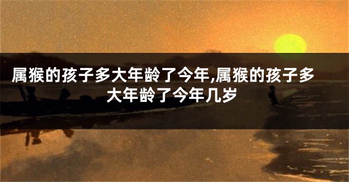 属猴的孩子多大年龄了今年,属猴的孩子多大年龄了今年几岁