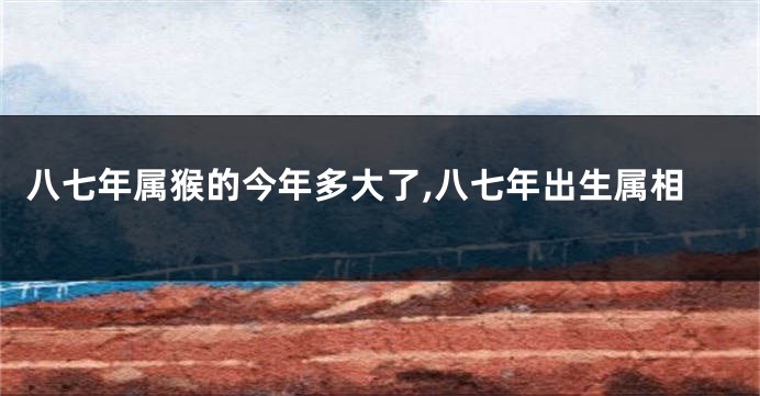 八七年属猴的今年多大了,八七年出生属相