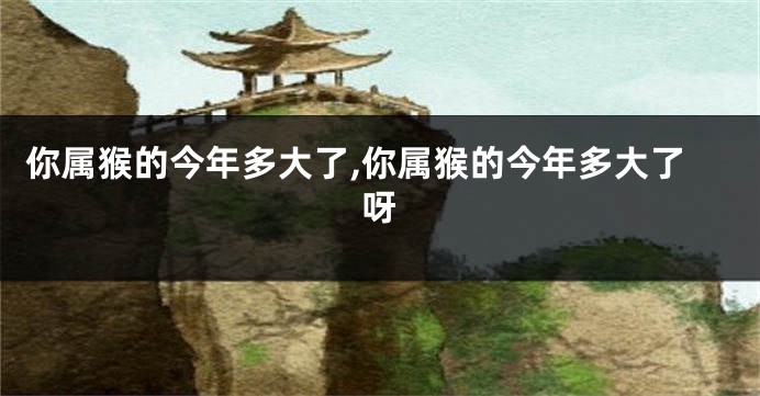 你属猴的今年多大了,你属猴的今年多大了呀