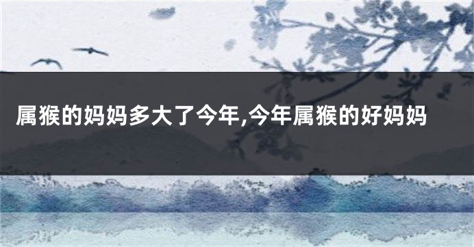 属猴的妈妈多大了今年,今年属猴的好妈妈