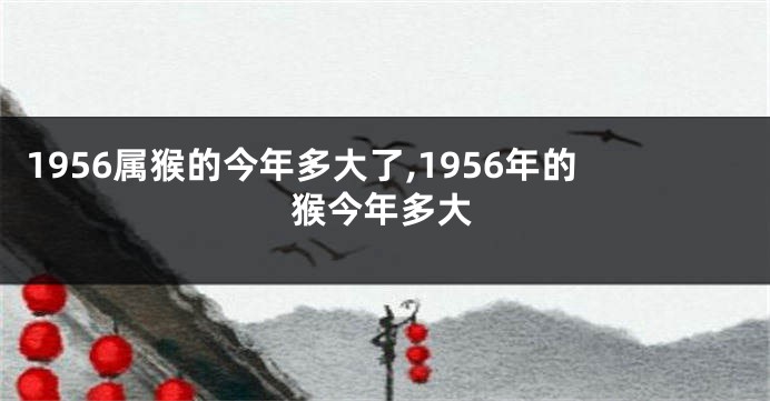 1956属猴的今年多大了,1956年的猴今年多大