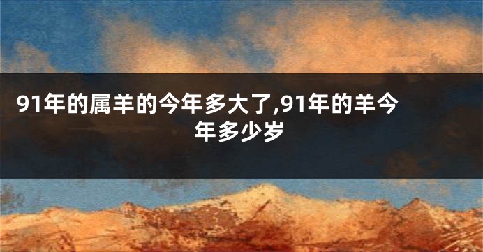 91年的属羊的今年多大了,91年的羊今年多少岁