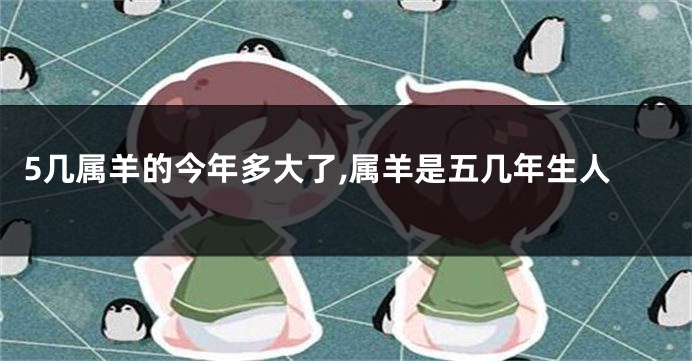 5几属羊的今年多大了,属羊是五几年生人