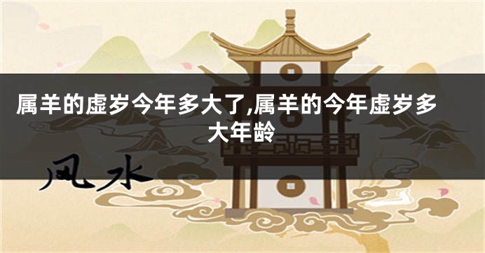 属羊的虚岁今年多大了,属羊的今年虚岁多大年龄