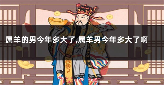 属羊的男今年多大了,属羊男今年多大了啊