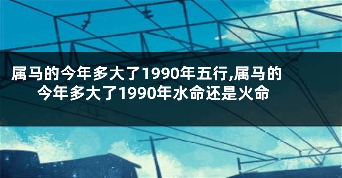 属马的今年多大了1990年五行,属马的今年多大了1990年水命还是火命