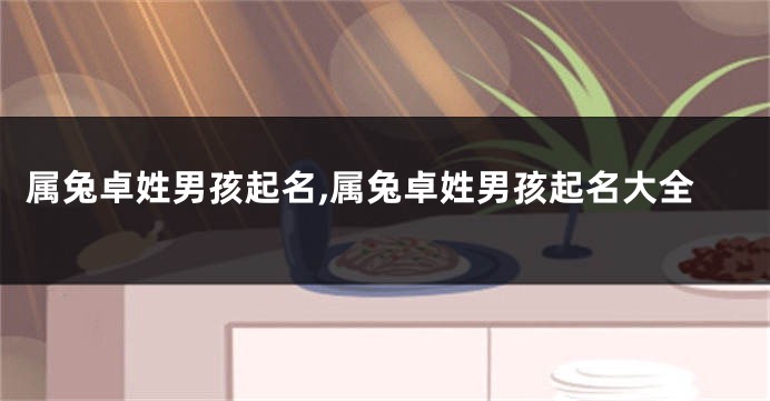 属兔卓姓男孩起名,属兔卓姓男孩起名大全