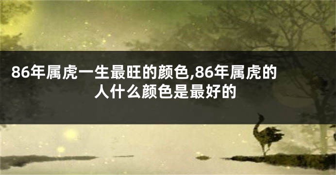 86年属虎一生最旺的颜色,86年属虎的人什么颜色是最好的