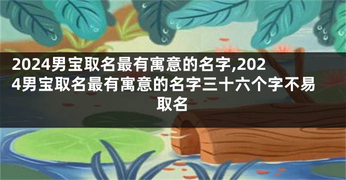 2024男宝取名最有寓意的名字,2024男宝取名最有寓意的名字三十六个字不易取名