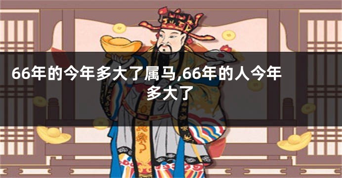 66年的今年多大了属马,66年的人今年多大了