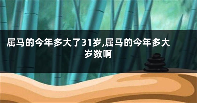 属马的今年多大了31岁,属马的今年多大岁数啊
