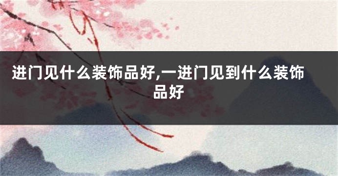 进门见什么装饰品好,一进门见到什么装饰品好