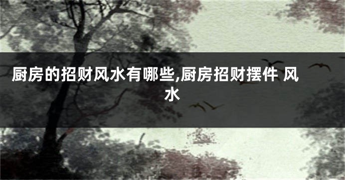 厨房的招财风水有哪些,厨房招财摆件 风水