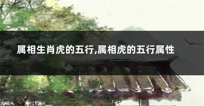 属相生肖虎的五行,属相虎的五行属性