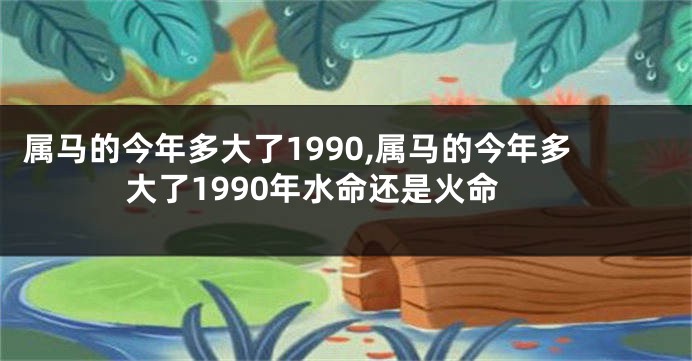 属马的今年多大了1990,属马的今年多大了1990年水命还是火命