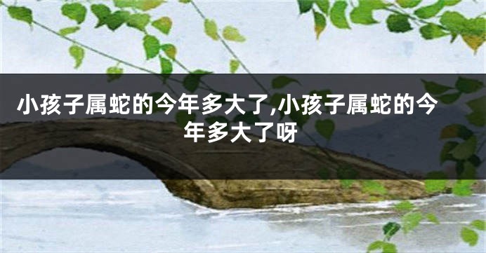 小孩子属蛇的今年多大了,小孩子属蛇的今年多大了呀