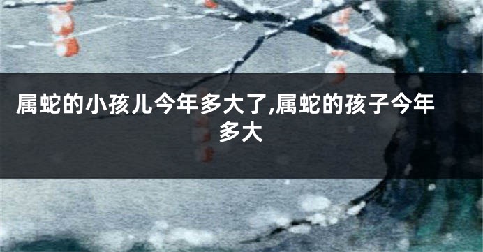 属蛇的小孩儿今年多大了,属蛇的孩子今年多大