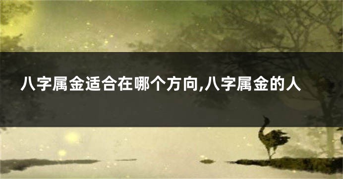 八字属金适合在哪个方向,八字属金的人