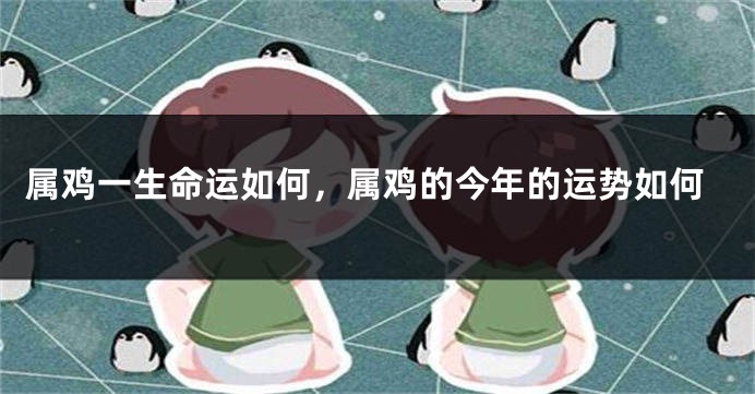 属鸡一生命运如何，属鸡的今年的运势如何