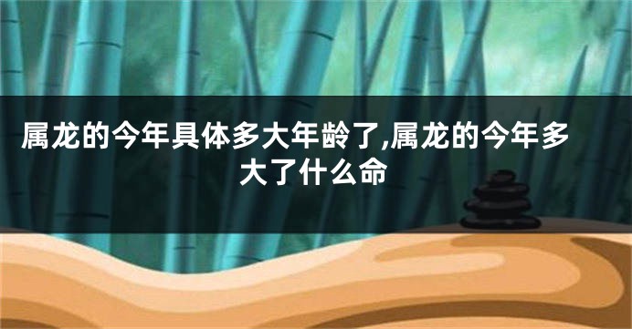 属龙的今年具体多大年龄了,属龙的今年多大了什么命