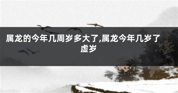 属龙的今年几周岁多大了,属龙今年几岁了虚岁