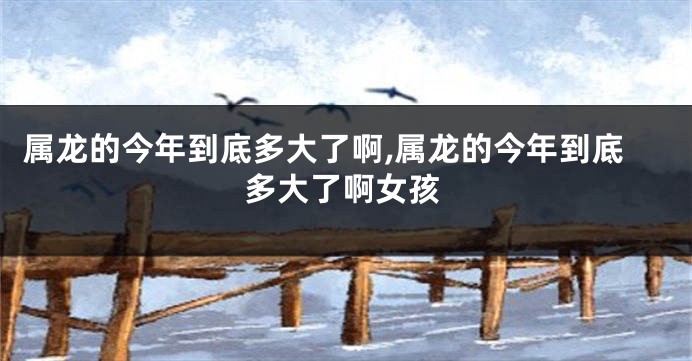属龙的今年到底多大了啊,属龙的今年到底多大了啊女孩