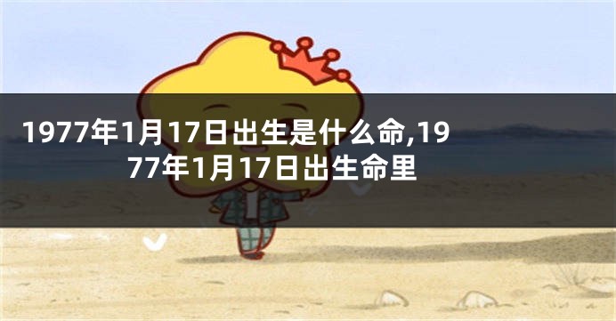 1977年1月17日出生是什么命,1977年1月17日出生命里