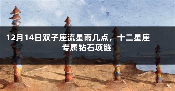 12月14日双子座流星雨几点，十二星座专属钻石项链