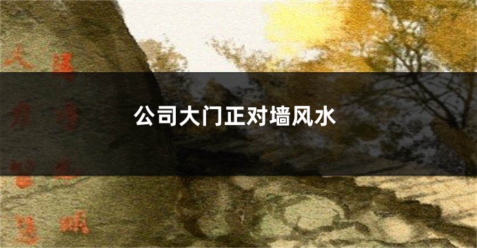 公司大门正对墙风水