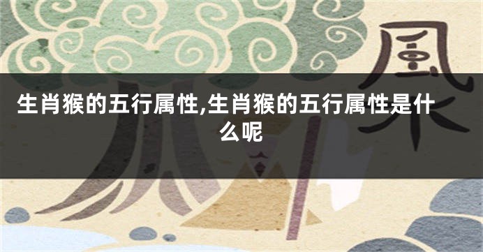 生肖猴的五行属性,生肖猴的五行属性是什么呢