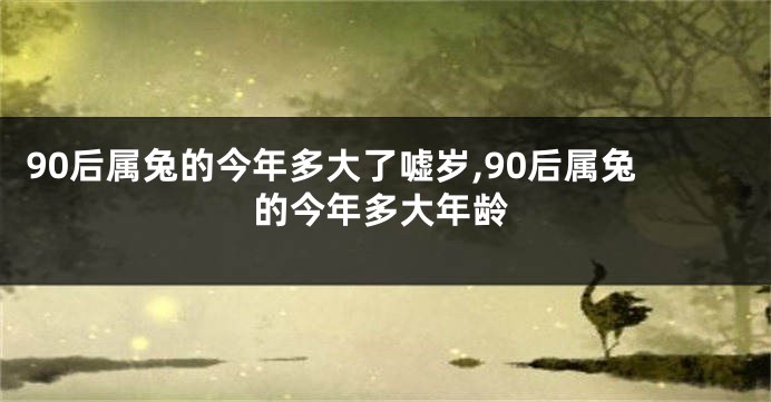 90后属兔的今年多大了嘘岁,90后属兔的今年多大年龄