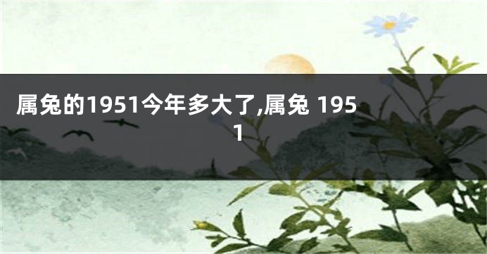 属兔的1951今年多大了,属兔 1951