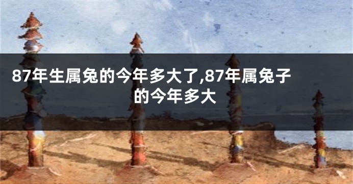 87年生属兔的今年多大了,87年属兔子的今年多大
