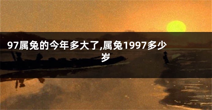 97属兔的今年多大了,属兔1997多少岁