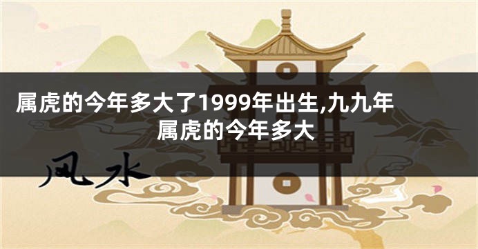 属虎的今年多大了1999年出生,九九年属虎的今年多大
