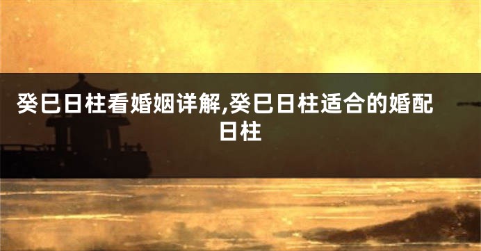 癸巳日柱看婚姻详解,癸巳日柱适合的婚配日柱