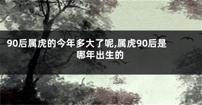 90后属虎的今年多大了呢,属虎90后是哪年出生的
