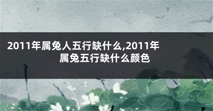 2011年属兔人五行缺什么,2011年属兔五行缺什么颜色