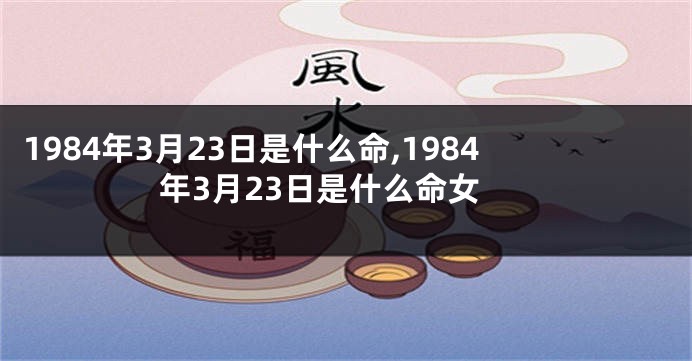 1984年3月23日是什么命,1984年3月23日是什么命女