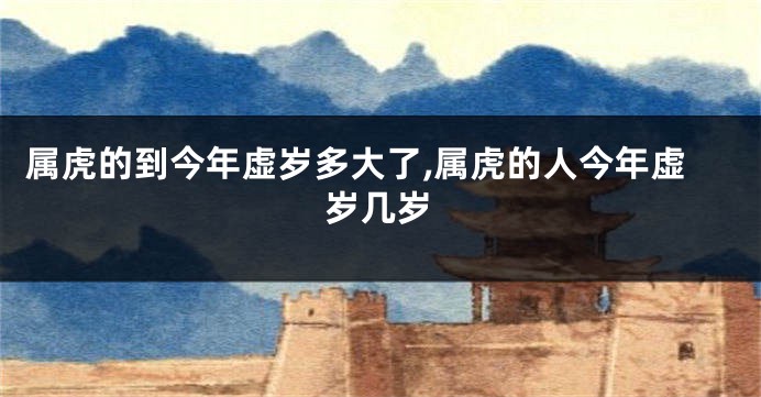 属虎的到今年虚岁多大了,属虎的人今年虚岁几岁