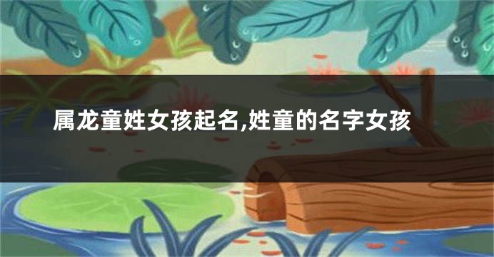 属龙童姓女孩起名,姓童的名字女孩