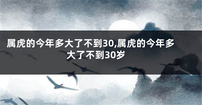 属虎的今年多大了不到30,属虎的今年多大了不到30岁