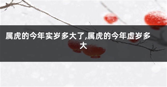 属虎的今年实岁多大了,属虎的今年虚岁多大