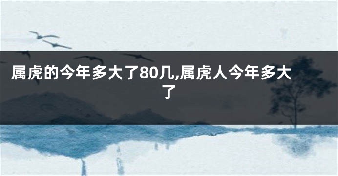 属虎的今年多大了80几,属虎人今年多大了