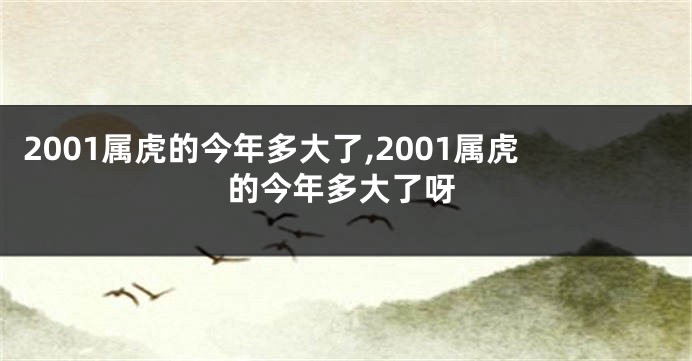 2001属虎的今年多大了,2001属虎的今年多大了呀