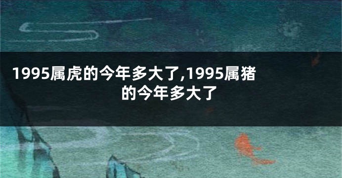 1995属虎的今年多大了,1995属猪的今年多大了