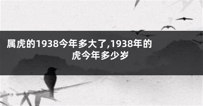 属虎的1938今年多大了,1938年的虎今年多少岁